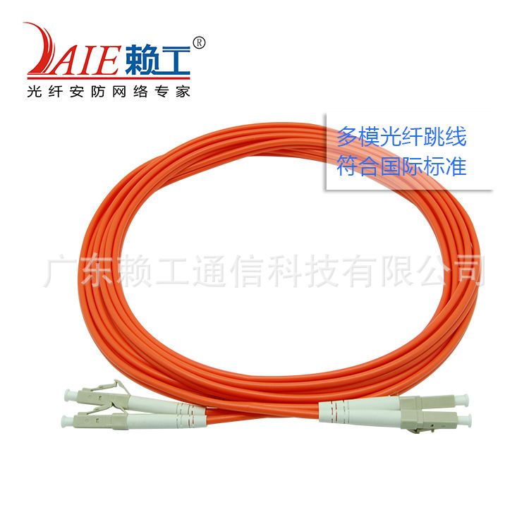 Double core single-mode telecom level SC - SC fiber optic jumper